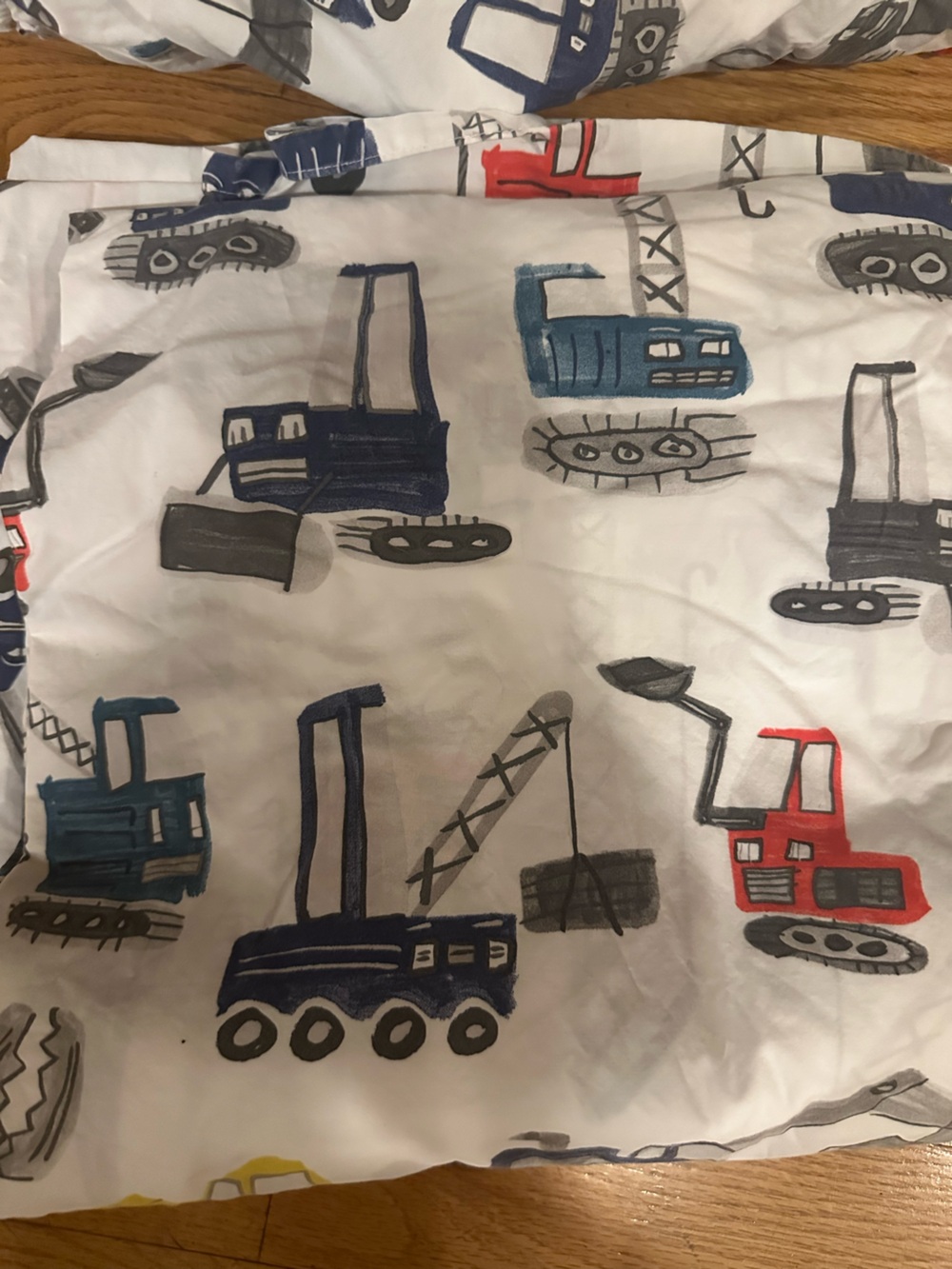 Pottery Barn Kids Full/Queen Sheet Set with Pillowcases in Construction Print - Picture 3 of 7